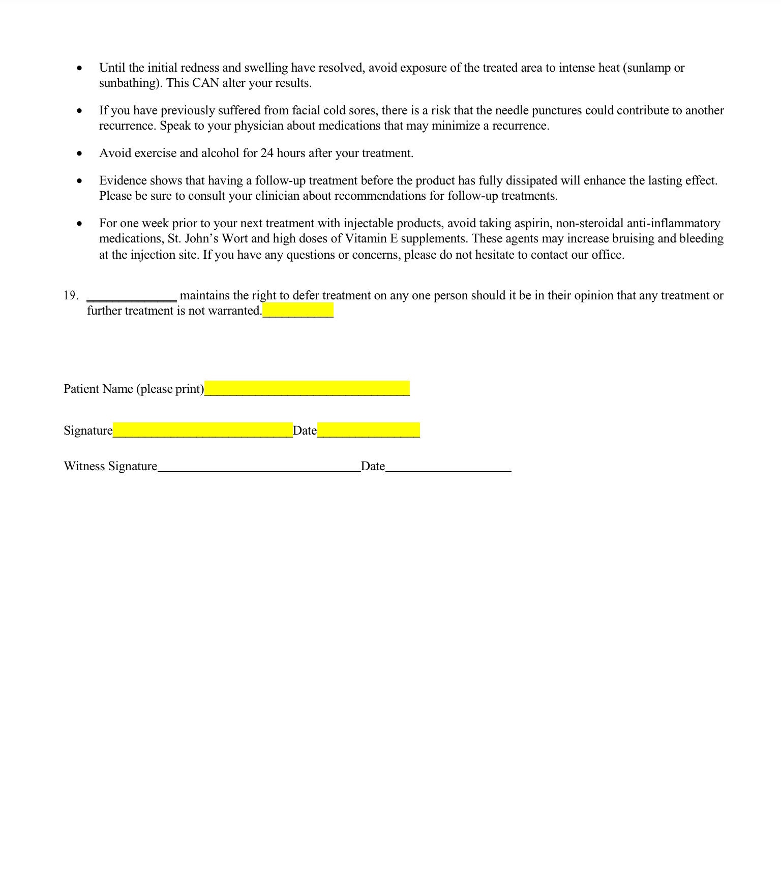 Botox/dysport &amp; Filler Consent Forms - Etsy UK
