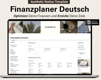 Notion Haushaltsplaner Deutsch: Budget & Kreditorenbuch (Digitaler Download)