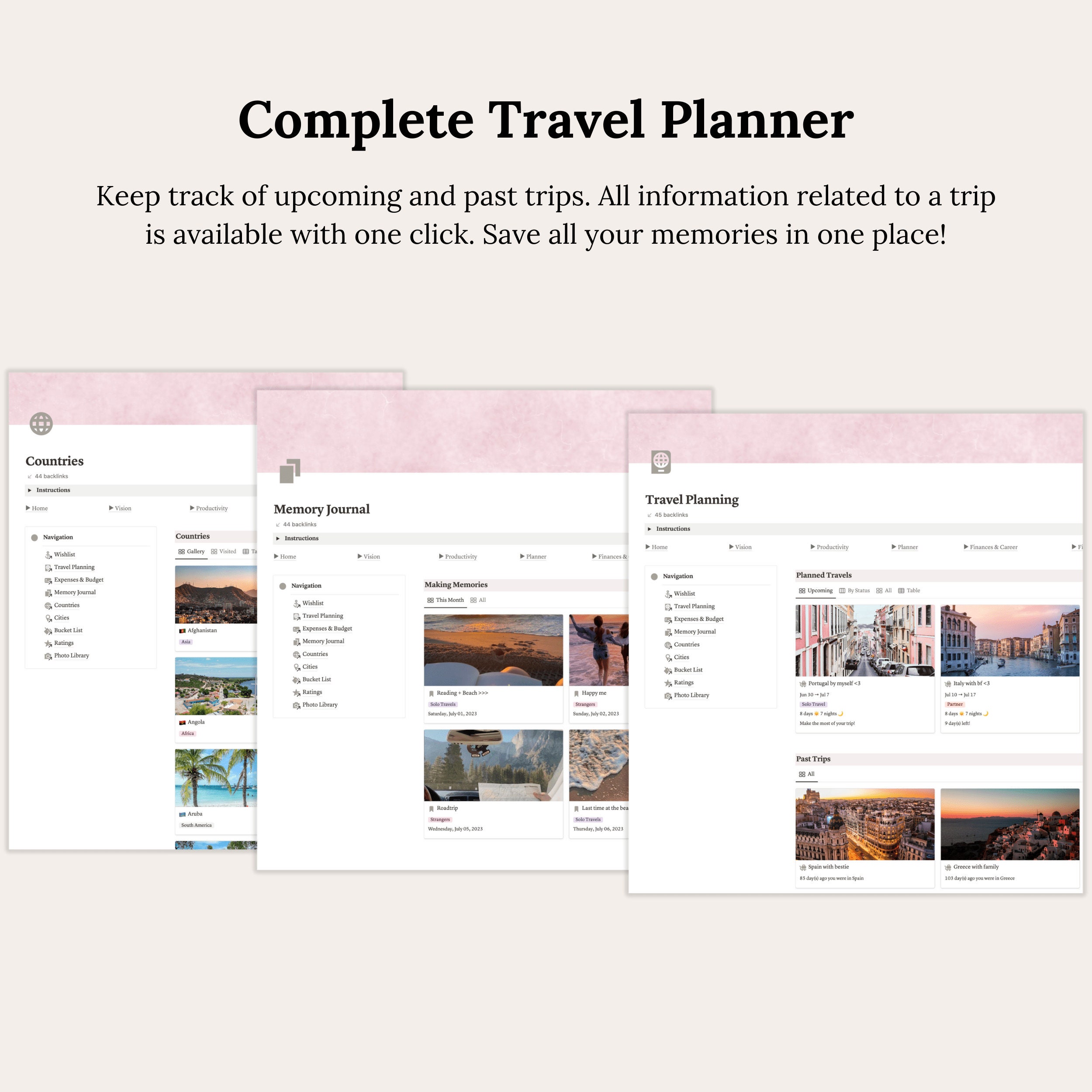 Notion Life Planner Notion Template Self Care Planner Etsy