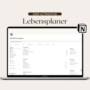 Notion Template German, Notion German, Notion All-In-One Template, Notion Dashboard, Vacation Planner, Finance Planner, Notion Habit Tracker