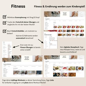 The ultimate fitness planner includes a meal planner and a workout planner to help you reach your fitness goals.