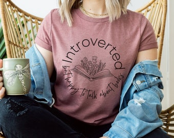 Introverted Book Lover T-Shirt | Unisex Graphic Tee