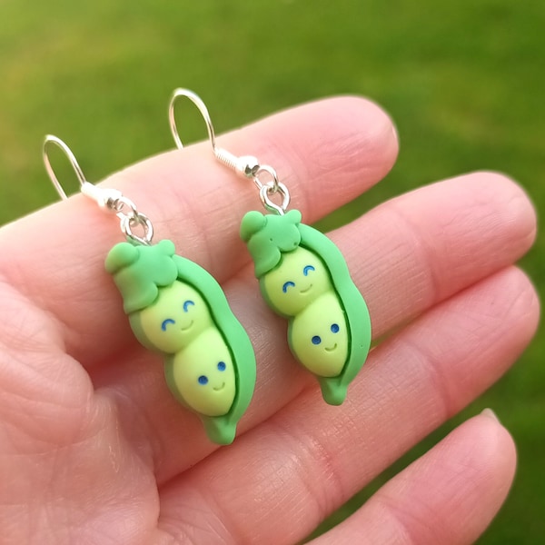 Two Peas In A Pod, Pea Earrings, Gift For Her, Cute Gift, Cute Jewellery, Romantic Gift, Anniversary Gift, Thoughtful Gift