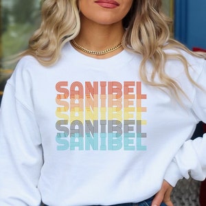 Retro Sanibel Sweatshirt, Sanibel Florida Shirt, Sanibel Island Sweatshirts, Sanibel Shirt, Sanibel Island Souvenir, Sanibel Gifts, Sanibel