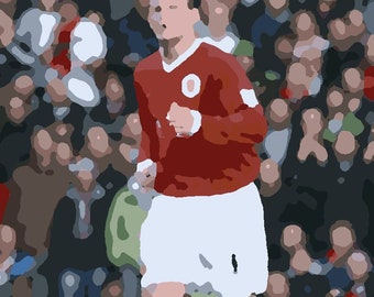 Hand drawn wall art: Wayne Rooney