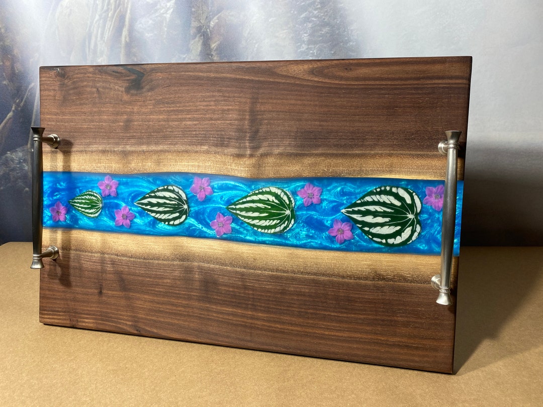 Wood & Epoxy Charcuterie Board Etsy