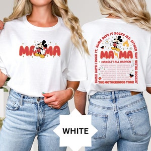 The Motherhood Tour Mouse Mama T-shirt, Retro Mickey Mouse Shirt, Family Vacation Shirt, Gift For Mother&#39;s Day, Funny Motherhood Gift Tee