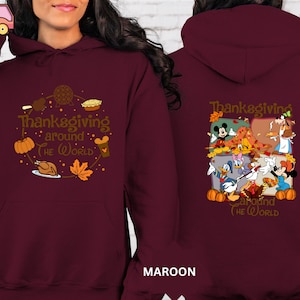 Thanksgiving Around The World Disney Mickey And Co Sweatshirt, Disneyland Family Fall Trip Tee, Thanksgiving Day Gift Shirt