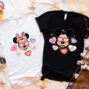 Minnie and Mickey Shirt, Disney Love T-Shirt, Valentine&#39;s Day Tee, Disney Couple Shirt, Mickey Minnie Love Gift Shirt