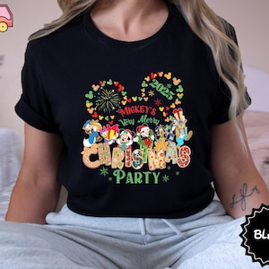 Mickey&#39;s Very Merry Christmas Party 2025 Shirt, Disney Santa Mickey And Minnie Custom Tee, Disneyland Vacation Family Matching Trip Gift