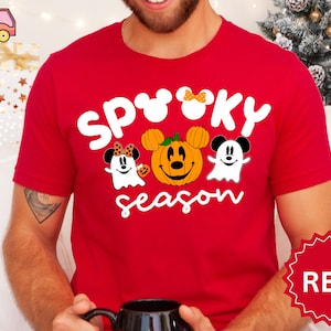 Spooky Season Mickey Head Shirt, Mickey Boo Halloween Shirt, Pumpkin Mickey, Disney Spooky Shirt, Disney Halloween Shirt, Disneyland