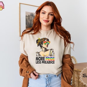 More Pride Less Prejudice Shirt, LGBTQ Shirt, Proud Ally Shirt, Pride Month Shirt, LGBTQ Sweatshirt, LGBTQ Gift, Pride Parade, Lesbian Shirt