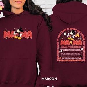 The Motherhood Tour Mouse Mama Shirt, Retro Mickey Mouse Sweatshirt, Family Vacation Shirt, Gift For Mother&#39;s Day, Funny Motherhood Hoodie