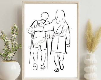 Jesus and Marathon Runner on Trail, Human made SVG digital download Print for Christians