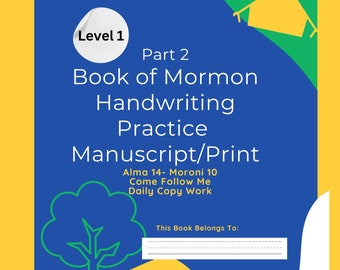 Book of Mormon Handwriting Practice: Level 1, Large Print (Digital Download)