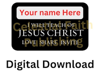 Missionary Name Tags: Latter-day Saint Primary Lesson Printables (Digital Download) love share invite primary ward activity handouts