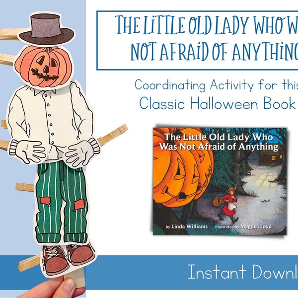 The Little Old Lady that Wasn't Afraid of Anything Activity Download, Preschool Halloween Activity