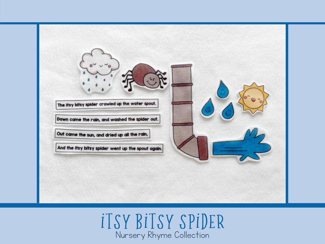 Itsy Bitsy Spider Nursery Rhyme Felt Story Etsy