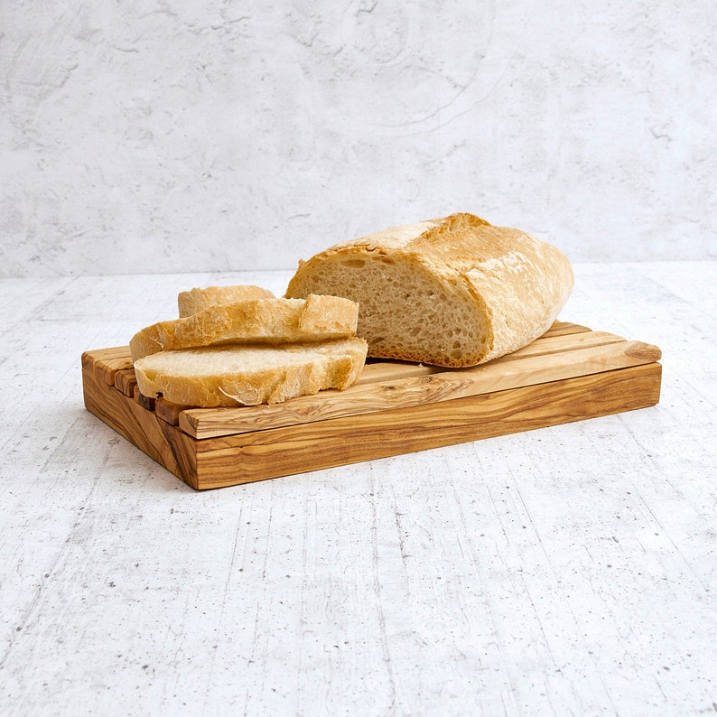 Handmade RUSTIC Bread Cutting Board in Olive Wood made in italy, family gift, perfect gift image 1