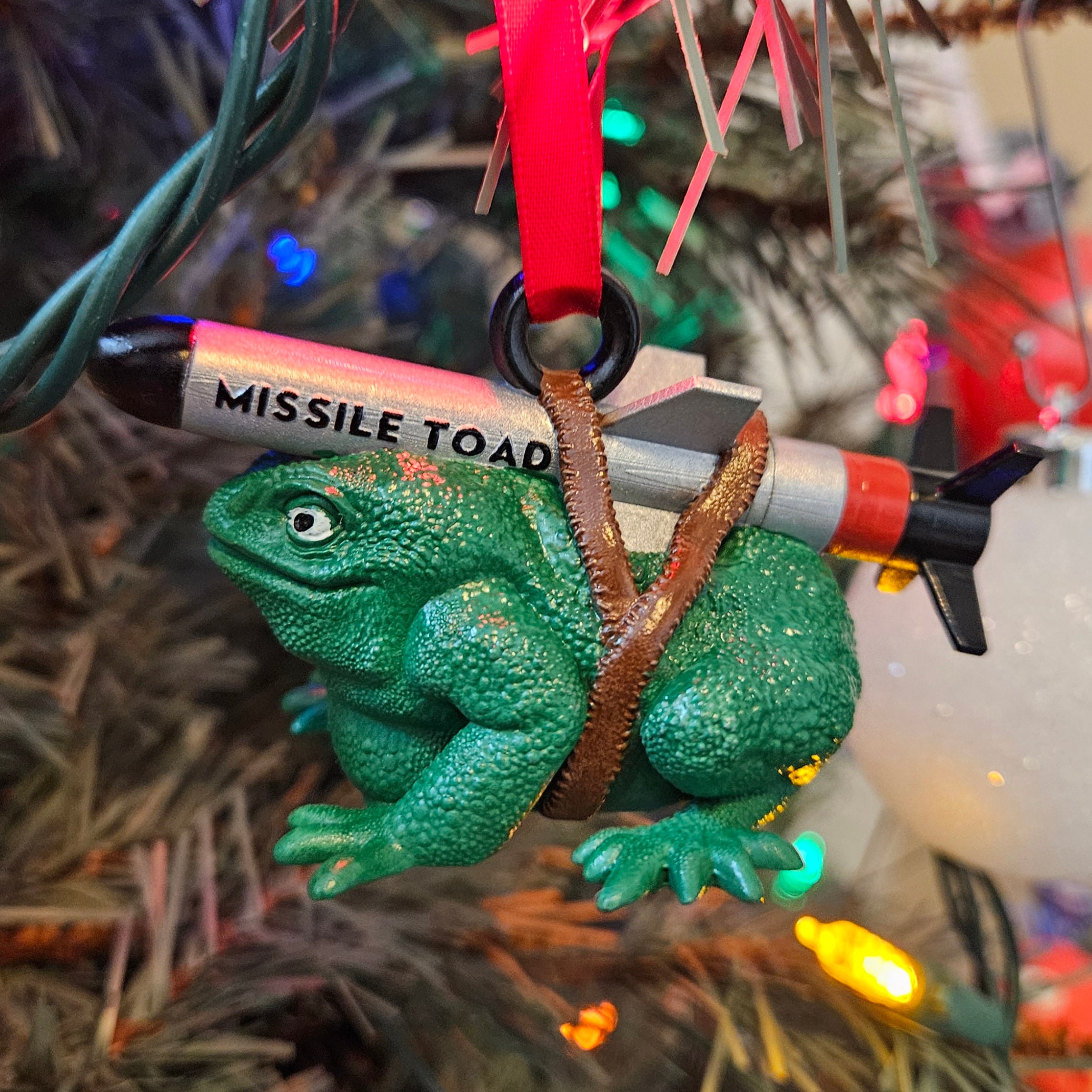 Missile Toad | Mistletoe Christmas Ornament | 3D Print | Hand