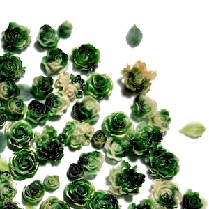 100 pcs [B-11 to 13 list] assorted flowers mini charms for nail art, DIY phone cases and DIY crafts