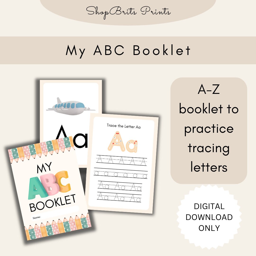 My ABC Booklet, Tracing, Alphabet Tracing, Practice Tracing, Learn Alphabet, Preschool Tracing ...