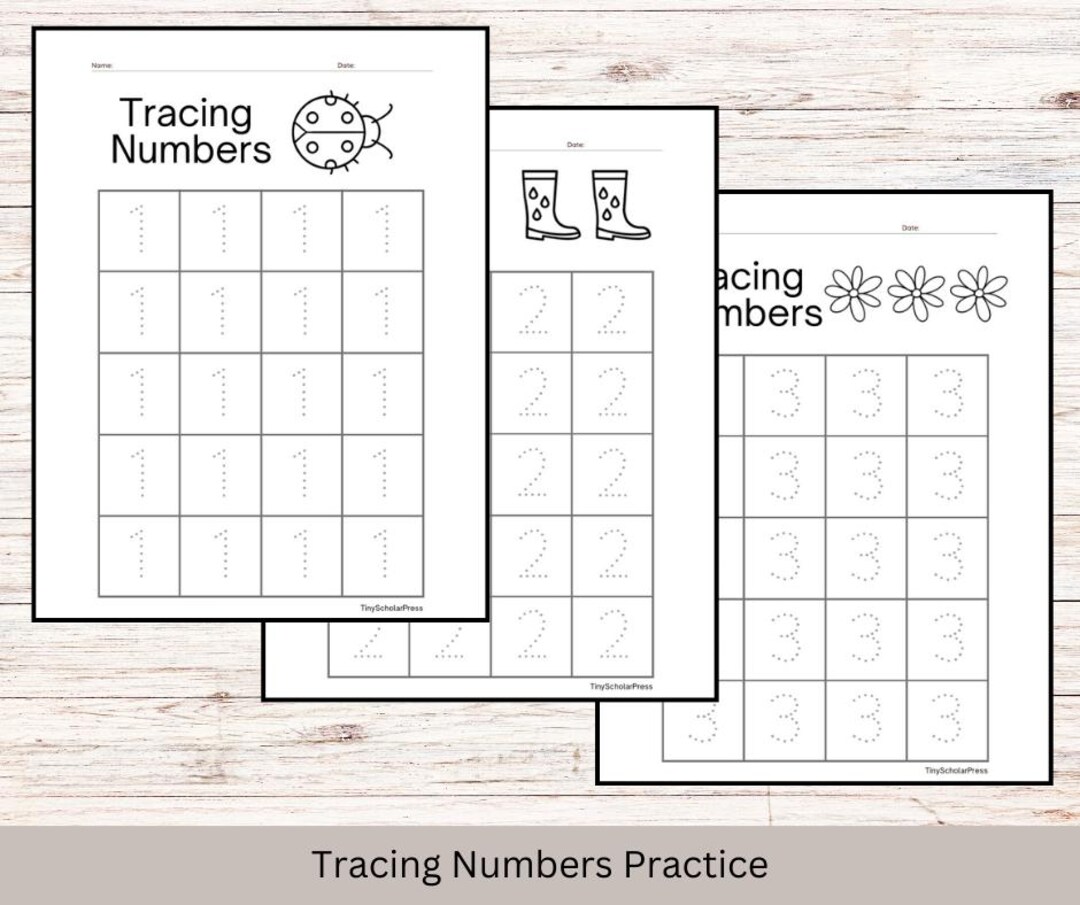 Tracing Numbers Preschool Printable Worksheets Number Practice Tracing ...