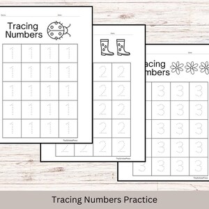 Tracing Numbers Preschool Printable Worksheets Number Practice Tracing Homeschool Printable Worksheet
