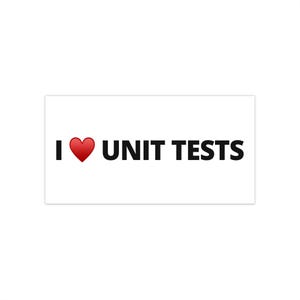 Pegatina para coche "Me encantan las pruebas unitarias", regalo divertido para programadores, calcomanía para coche de desarrollador.