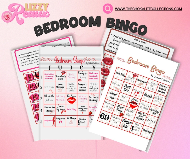 Bedroom Bingo Adult Party Game Night Games Couples Games Etsy