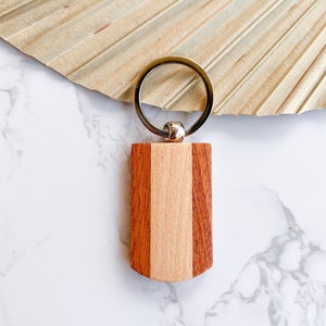  50 Pcs Leather Keychain Blanks Wooden Keychain Blanks