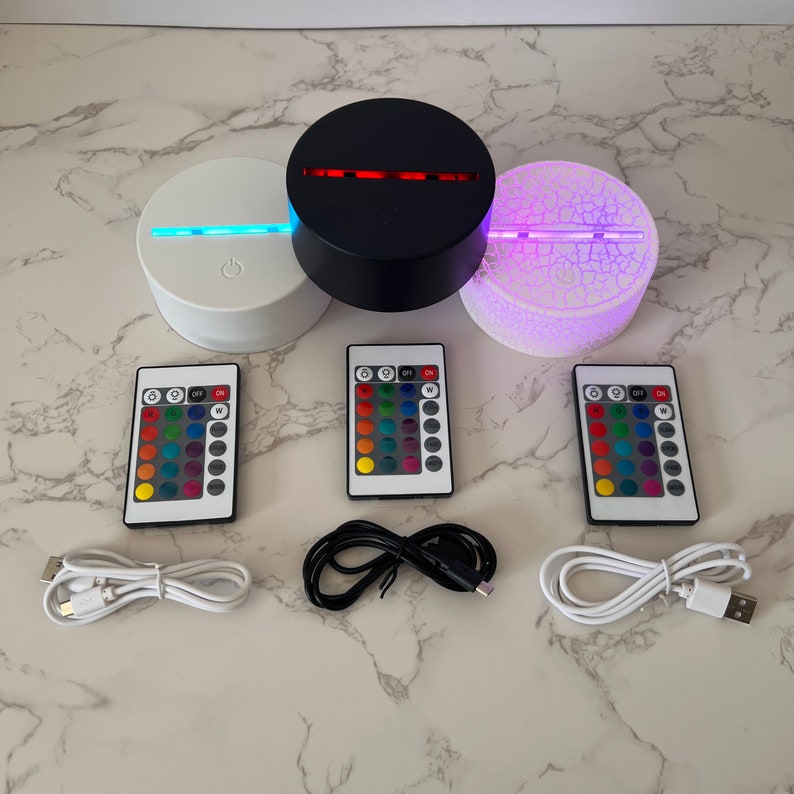 Tech Led Display Base Wholsesale 16-color LED Acrylic Display Base With Remote Control - 4 ...