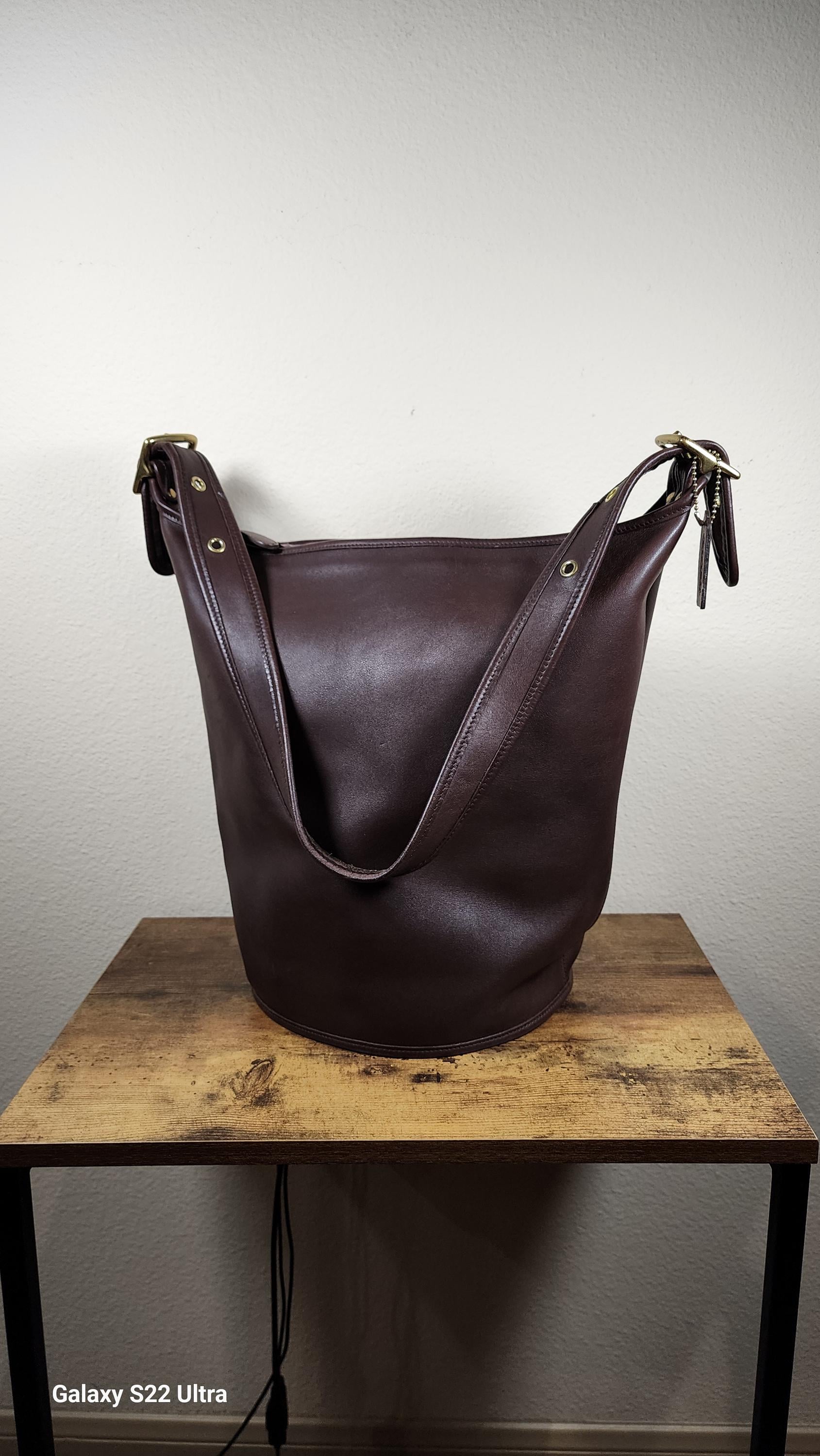Vintage Coach Mahogany Duffle Sac #9085 - Etsy