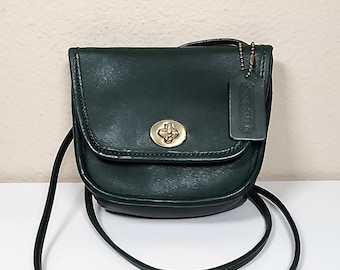 Vintage Coach Shelton 9917 Black Leather Shoulder Crossbody Bag 