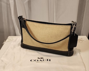 バッグ Coach Suede Signature Slim Flap y2k rare Coach Bleecker Legacy Signature Slim Flap Buckle Shoulder