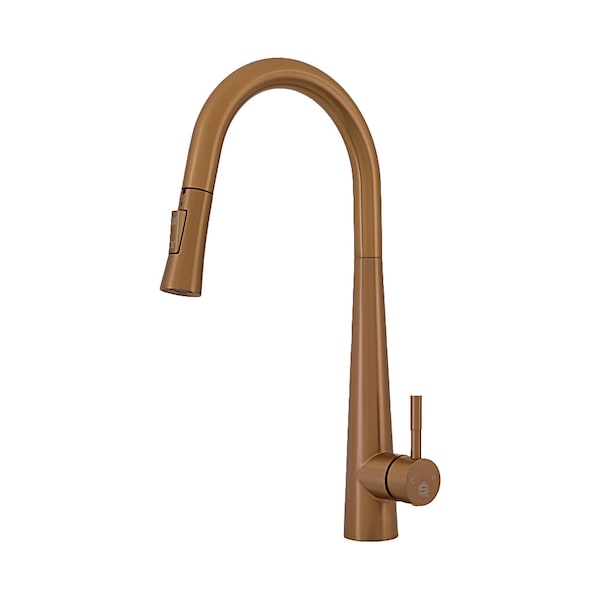 Brushed Copper Contemporary / Modern Style Pull-Down Kitchen Faucet ETSY-KF610-C