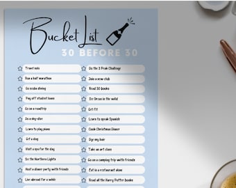 30 Before 30 Bucket List | Personalisation | Personalised Bucket List |Birthdays | 30th | Birthday Surprises |