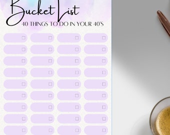 40 Things in Your 40's Bucket List | Personalisation | Personalised Bucket List |Birthdays | 40th | Birthday Surprises |