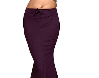 Lycra Saree Shapewear Jupon pour femme | shapewear sari pour femmes | Les meilleurs jupons de sari indiens solides et prêts à l'emploi pour sari