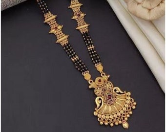 Trendy Handmade Mangalsutra Elegant Gold-Plated Stunning Kundan Mangalsutra Designer Heavy bridal Mangalsutra wedding mangalsutra .