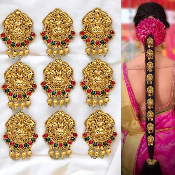 Épingle à cheveux en or faite à la main, pince à cheveux pour la mariée, bijoux de cheveux indiens, accessoire de cheveux de mariée Bollywood, bijoux de pince à cheveux, épingle à cheveux en verre, bijoux