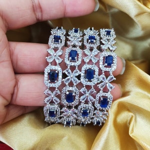 Blue sales stone bangles