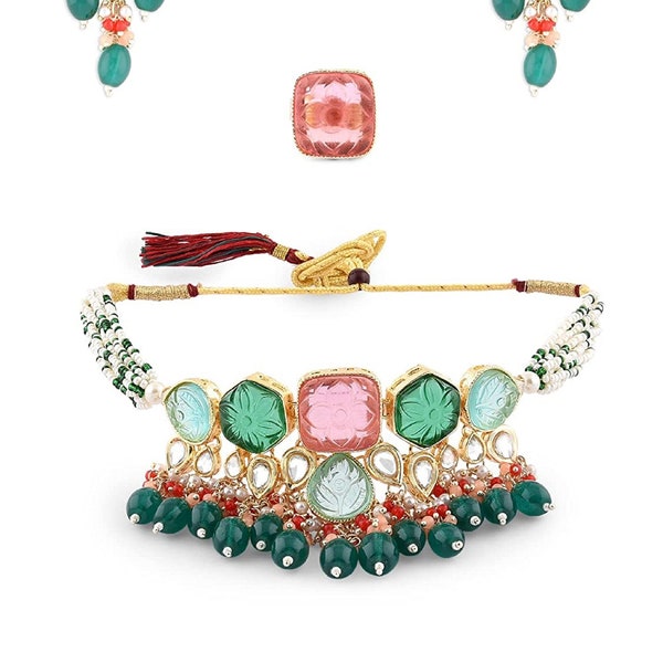 Kundan multicolor Necklace, Indian Jewelry, Indian Wedding Jewelry, Ethnic Jewelry Design, Kundan Jewelry Set, Sabyasachi Necklace Jewellery