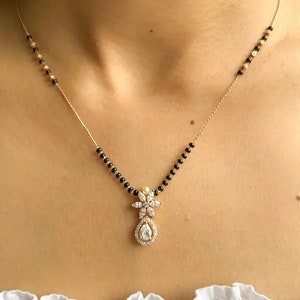 Black Diamond Mangalsutra Etsy Canada