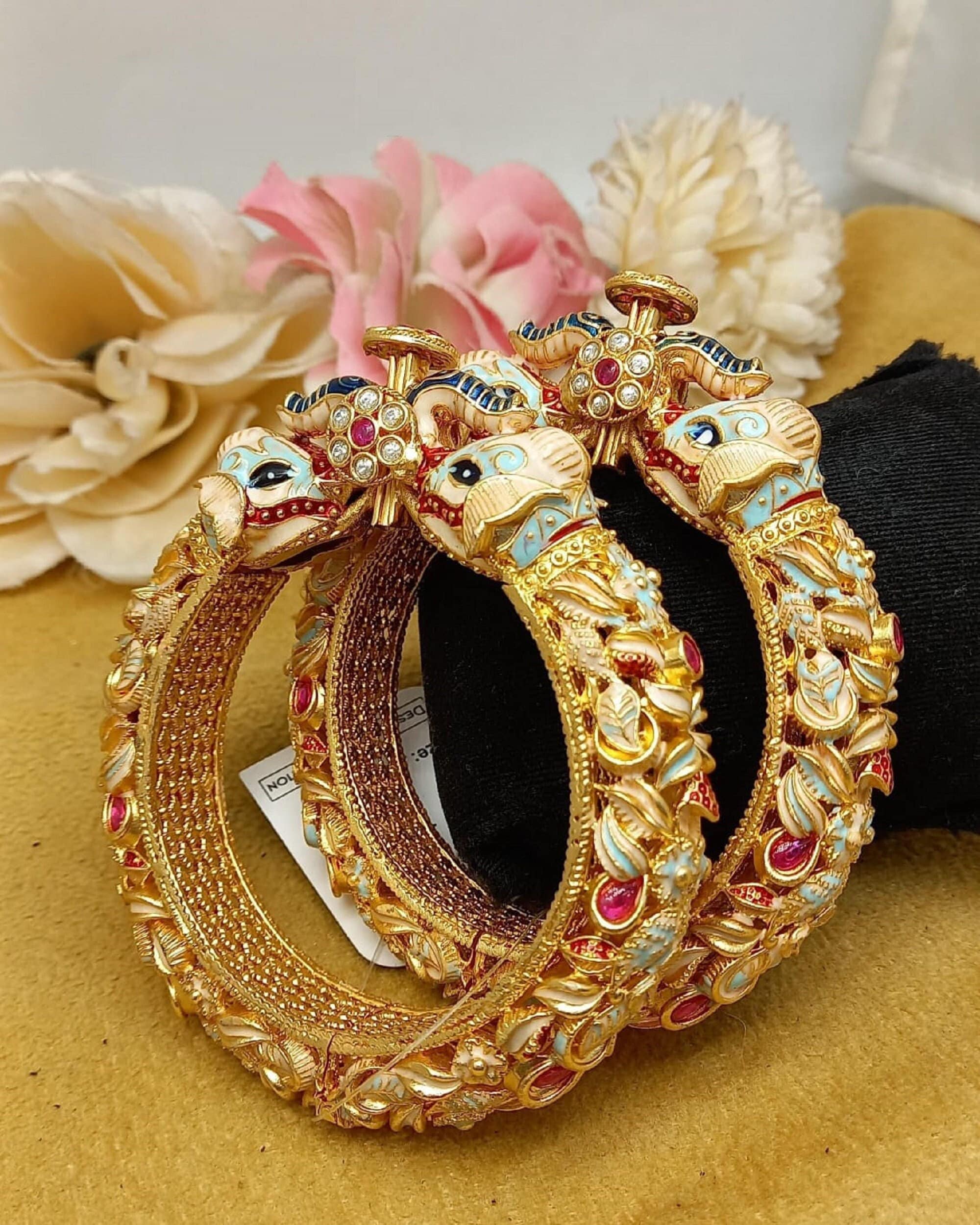 Gold Antique Kada Etsy