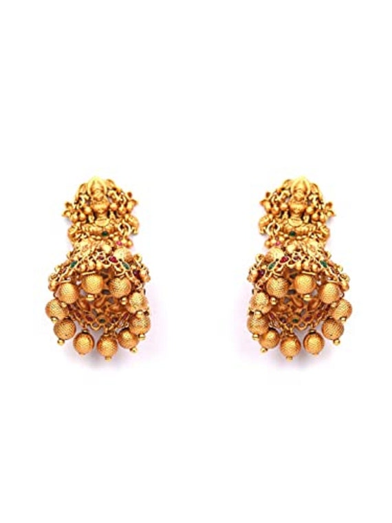Gold plated color Earrings medium size Artificial Fashion Jewellery | eBay
