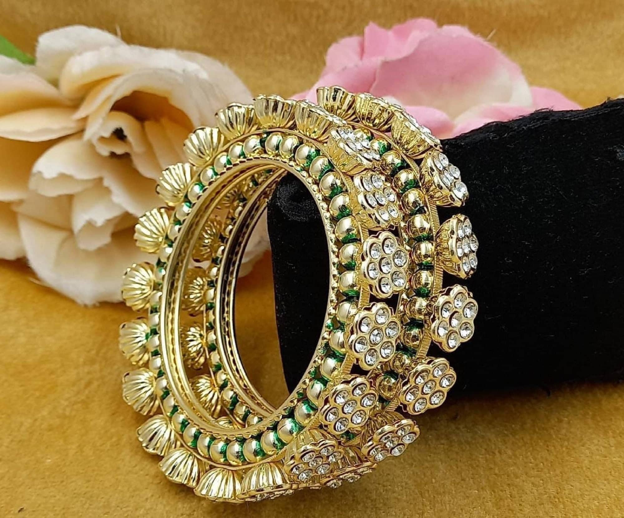 Green stone with diamond fashionable design gold plated ring for men - –  Soni Fashion®