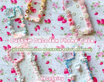 Custom Decoden Phone Case / Decorated Phone Case / Deco Phone Case