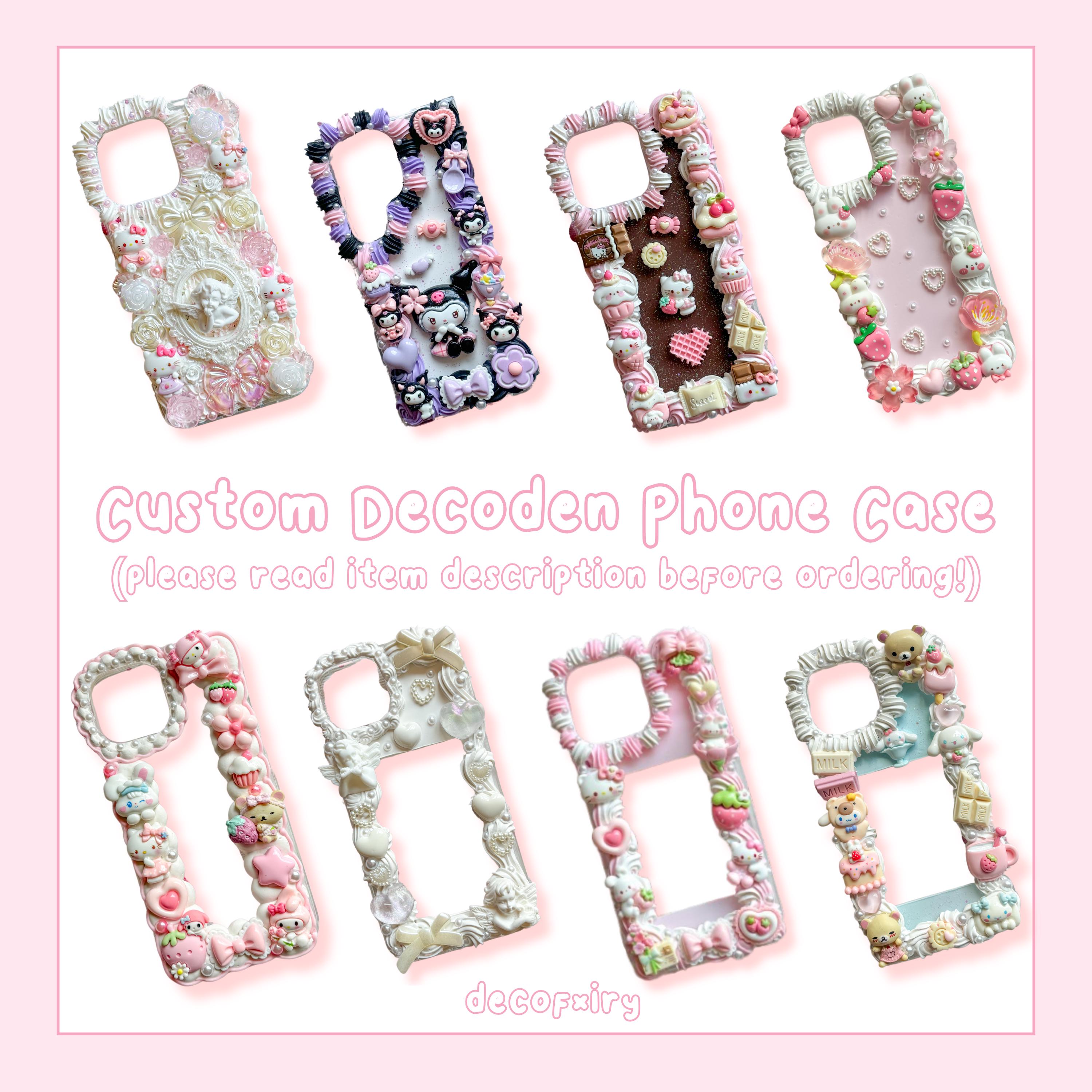 Custom Decoden Phone Case / Decorated Phone Case / Deco Phone Case