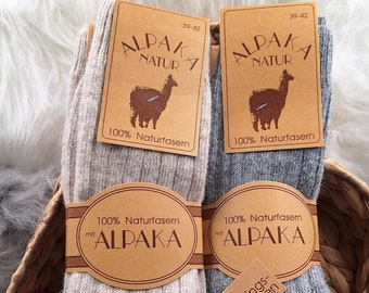 2 pares de calcetines de alpaca 100% lana, calcetines para todas las estaciones, calcetines para el hogar, calcetines para la cama, calcetines acogedores para zapatos